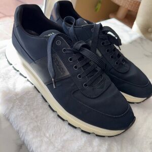 Prada Men's Navy and White Sneakers US size 12